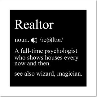 Realtor Definition Fathers Day Gift Funny Retro Vintage Posters and Art